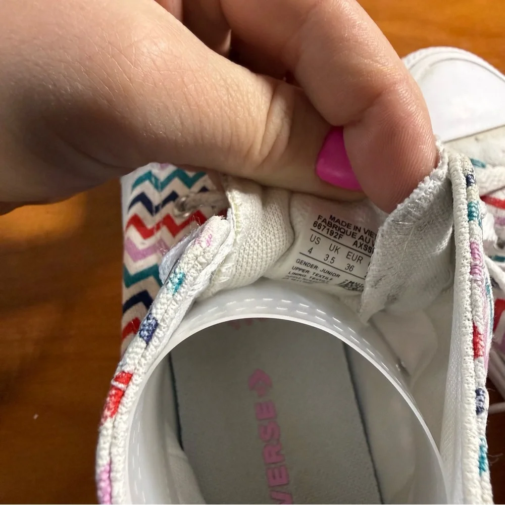Converse Chuck Taylor All Star High Top Sneaker Colorful Chevron Geometric Girls